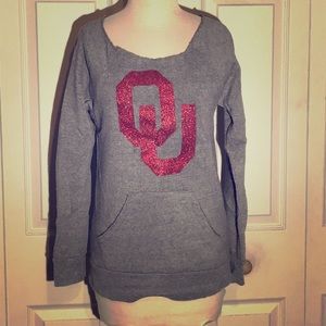 Grey Oklahoma University sweatshirt